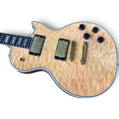 Custom Crown Natural Blonde Quilted Maple Top Electric Guitar - Image 7