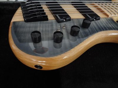 Custom Onyx Setius Gray Burst Flamed Maple Bass Multi Scale Fanned Frets 6 String - Image 16