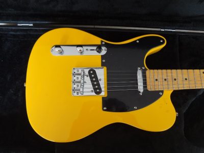 Custom Regent Jeff Beck Graffiti Yellow Finish Electric Guitar - Image 6