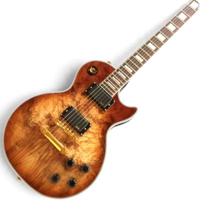 Custom Crown Natural Deadwood Burl Top Finish Electric Guitar - Image 8