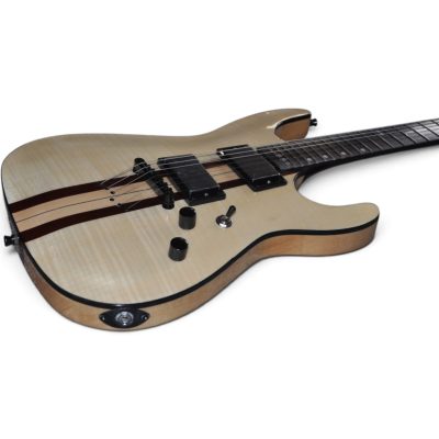 Custom Titan C1 SLS Elite Neck Thru Construction Synyster Natural Satin Flame Maple Top Guitar - Image 2