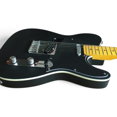 Custom Regent Elite John 5 Matte Black Finish Electric Guitar Aged White Binding - Image 2