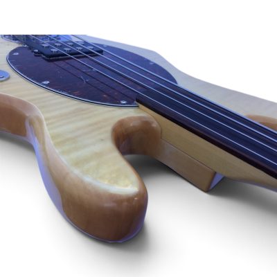 Custom Aether Sting Natural Flamed Maple Top Finish 4 String Bass Fretless - Image 9
