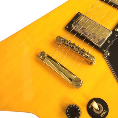Custom Crown Natural Korina Moderne Split Headstock Electric Guitar - Image 4
