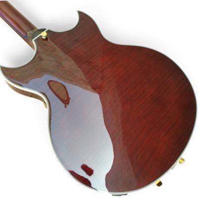 Custom Crown Johnny A Pelham Blue Burst Flame Maple Top Bigsby Vibrato Tailpiece Guitar - Image 7