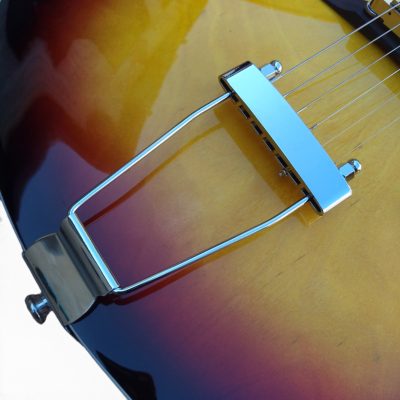 Custom Crown Vintage Sunburst ES125 Single P90 Pickups Hollow Body Electric Guitar - Image 4