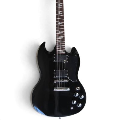 Custom Crown Angus Black Tony Lommi Finish SG Cross Inlays Electric Guitar