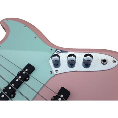 Custom Regent Shell Pink Marcus Geddy Lee 4 String Jazz Bass - Image 4