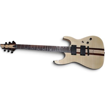 Custom Titan C1 SLS Elite Neck Thru Construction Synyster Natural Satin Flame Maple Top Guitar - Image 5