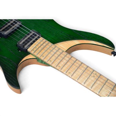 Custom Diplomat Boden Green Finish Headless 6 String Guitar - Image 4
