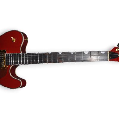 Custom Regent Fhole Orange Finish Paul Waller Masterbuilt Bigsby Hollow Body Guitar - Image 4
