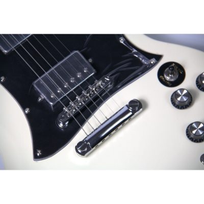 Custom Crown Alpine White SG Jimi Finish Electric Guitar - Image 4