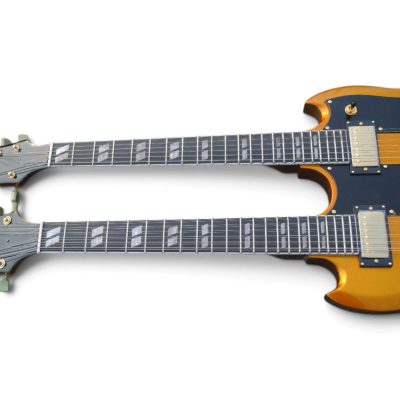 Custom Crown SG Don Felder Metallic Gold EDS1275 Double Neck 12 6 String Guitar - Image 3
