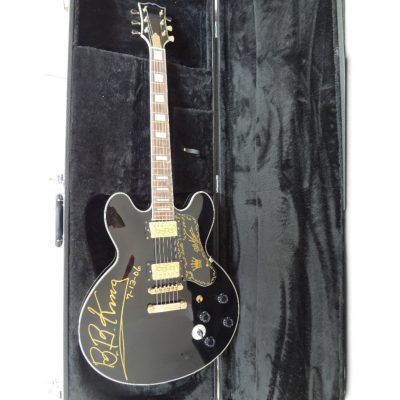 Custom Crown ES335 BB King Lucille Black Electric Guitar - Image 3