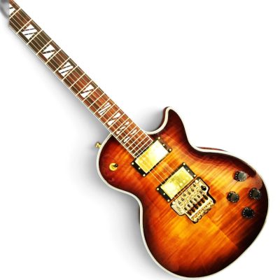 Custom Crown Heritage Cherry Sunburst Flame Maple Top Slim Tapered Neck Floyd Rose Tremolo Guitar - Image 9