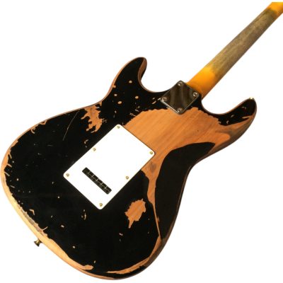 Custom Regent SRV Heavy Aged Relic Distressed Stevie Ray Black Finish Guitar - Image 9