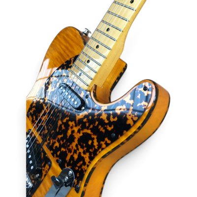 Custom Oligarch Amber Tiger Maple Top Prince Mad Cat Leopard Pickguard Guitar - Image 8