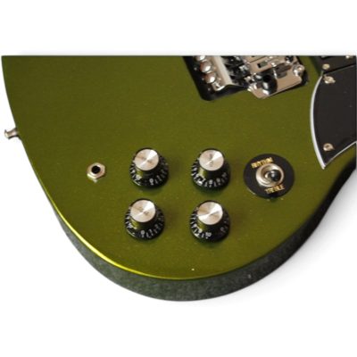 Custom Crown Angus Green Tony Lommi Finish SG Cross Inlays Guitar Floyd Rose Tremolo - Image 2