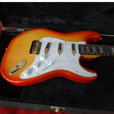 Custom Regent Cherry Sunburst Finish Electric Guitar - Image 6