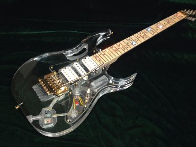 Custom Axis Plexiglass Acrylic Lucite Body Headstock Multi Colored LED Tremolo Guitar Jem Tree Of Life Inlay - Image 8