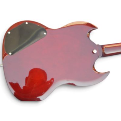 Custom Crown SG Angus Dark Cherry Burgundy Batwing Pickguard Guitar - Image 5