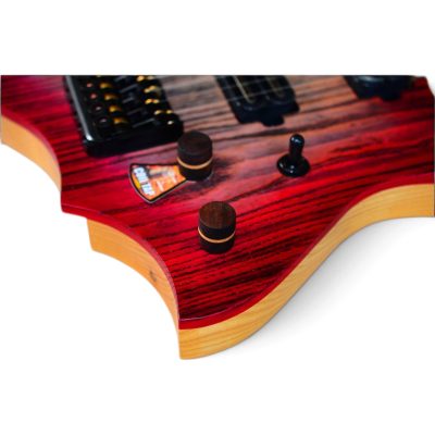 Custom Diplomat Boden Red Burst Finish Headless 6 String Guitar - Image 5