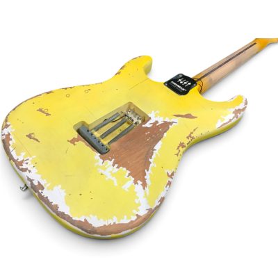 Custom Regent Play Loud Light Yellow Heavy Aged Relic Finish Electric Guitar - Image 10