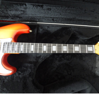 Custom Regent Cherry Sunburst Finish Electric Guitar - Image 5