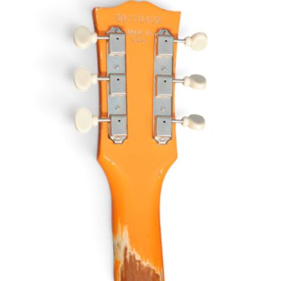 Custom Crown SG Wraparound Bridge Yungblud Neon Relic Orange P90 Single Pickup Guitar - Image 6