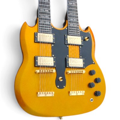 Custom Crown SG Don Felder Metallic Gold EDS1275 Double Neck 12 6 String Guitar