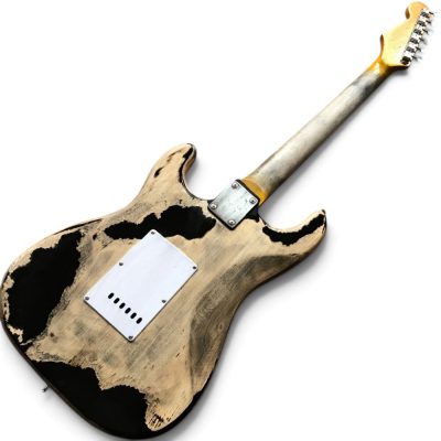 Custom Regent Heavy Relic Aged Jet Black Electric Guitar - Image 3
