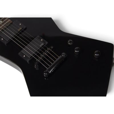 Custom Obsidian MX220 Black Explorer Electric Guitar - Image 4