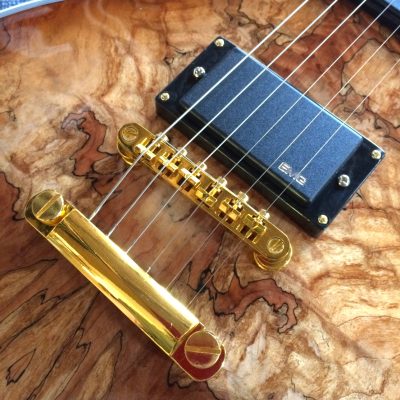 Custom Crown Natural Deadwood Burl Top Finish Electric Guitar - Image 10