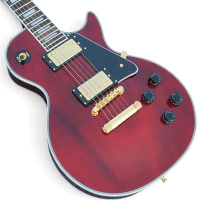 Custom Crown Red Wine Finish Electric Guitar - Image 5