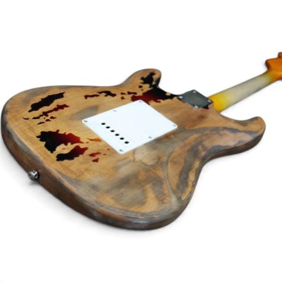 Custom Regent SRV Heavy Aged Relic Distressed Stevie Ray Tobacco Sunburst Finish Guitar - Image 10