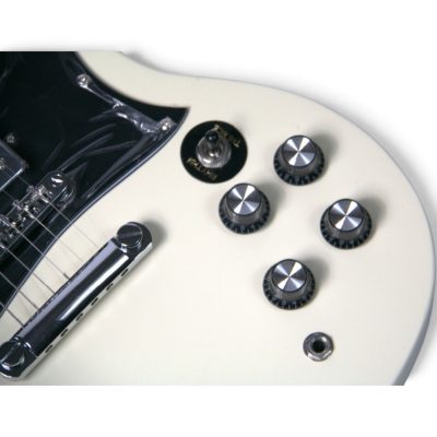 Custom Crown Alpine White SG Jimi Finish Electric Guitar - Image 5