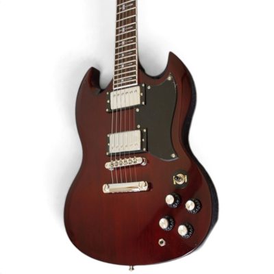 Custom Crown Angus Red Wine Tony Lommi Finish SG Cross Inlays Guitar