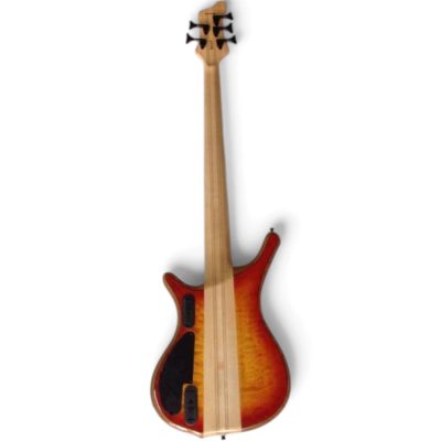 Custom Onyx Comodous Amber Cherry Burst 5 String Bass - Image 5