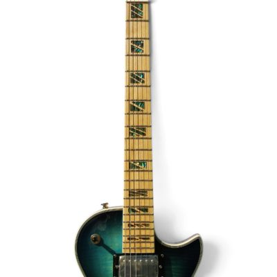Custom Crown Teal Green Flamed Maple Top Back Electric Guitar - Image 3