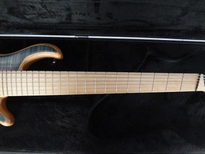 Custom Onyx Setius Gray Burst Flamed Maple Bass Multi Scale Fanned Frets 6 String - Image 9