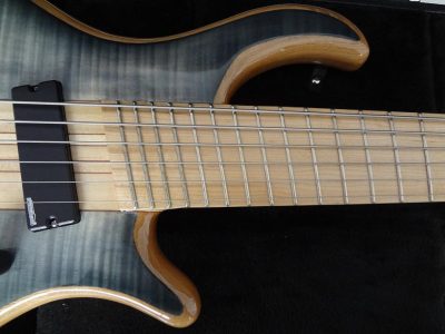 Custom Onyx Setius Gray Burst Flamed Maple Bass Multi Scale Fanned Frets 6 String - Image 10