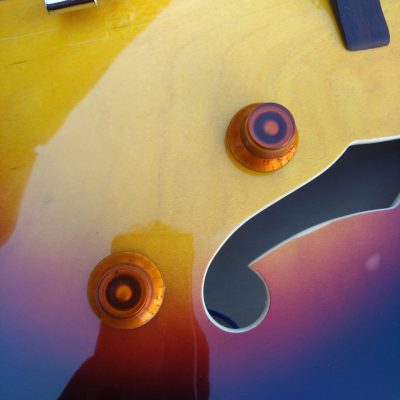 Custom Crown Vintage Sunburst ES125 Single P90 Pickups Hollow Body Electric Guitar - Image 8