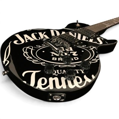 Custom Forge Jack Daniels Black White Electric Guitar - Image 6