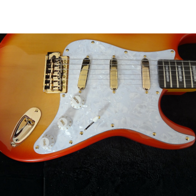 Custom Regent Cherry Sunburst Finish Electric Guitar - Image 3