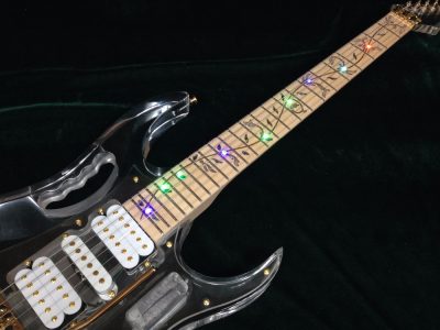 Custom Axis Plexiglass Acrylic Lucite Body Headstock Multi Colored LED Tremolo Guitar Jem Tree Of Life Inlay - Image 12