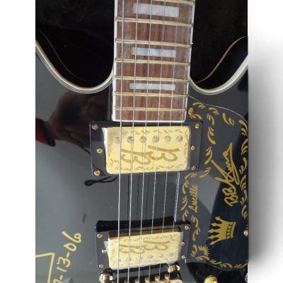 Custom Crown ES335 BB King Lucille Black Electric Guitar - Image 7
