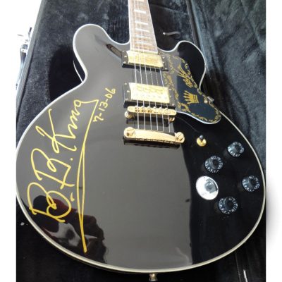Custom Crown ES335 BB King Lucille Black Electric Guitar - Image 8
