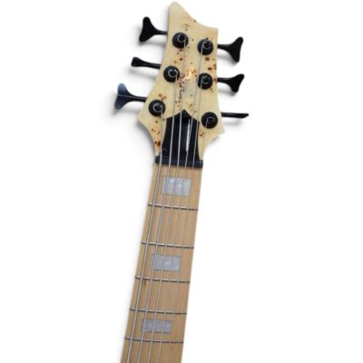 Custom Solis Natural Birdseye Burl 6 String Bass - Image 5
