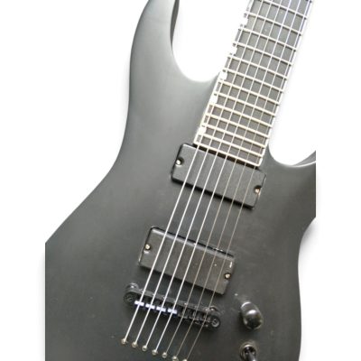 Custom Obsidian Head Black Satin MH-417 7 String Electric Guitar - Image 10