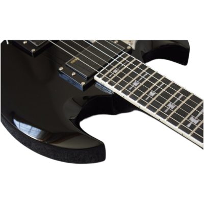 Custom Crown Left Handed Angus Black Tony Lommi Finish SG Cross Inlays Guitar - Image 4